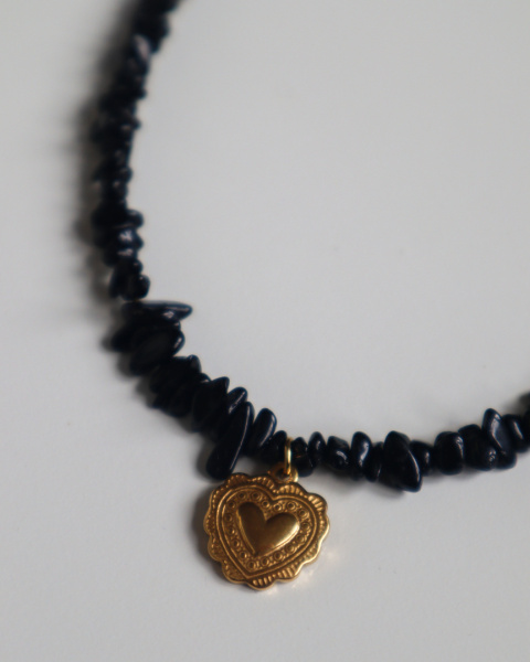 Naszyjnik Noir Amour - wersja złota