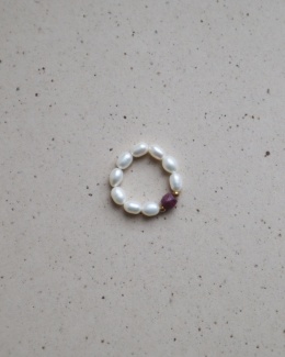 Pierścionek Ruby Pearl